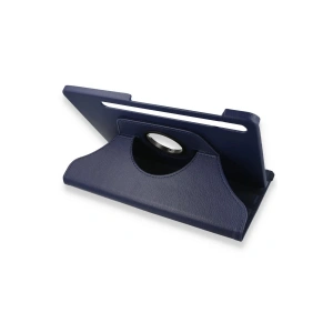 Samsung Galaxy X800 Tab S8 Plus 12.4 Kılıf 360 Tablet Deri Kılıf - Lacivert