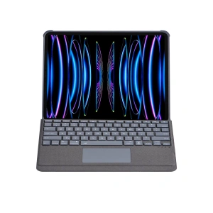 T5509d İpad Pro 12.9 (2022) Kılıf Palermo Ledli Klavyeli Standlı Tablet Kılıfı - Siyah