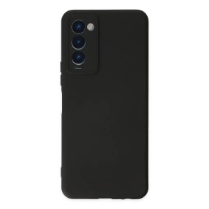 Tecno Camon 18 Kılıf Nano İçi Kadife Silikon - Siyah