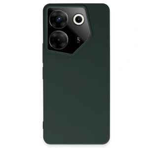 Tecno Camon 20 Pro 5g Kılıf First Silikon - Koyu Yeşil