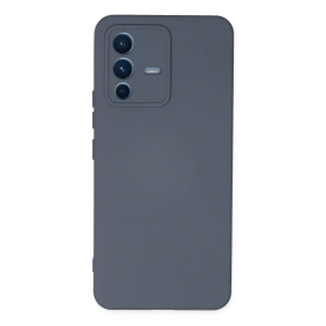 Vivo V23 5g Kılıf Nano İçi Kadife Silikon - Gri