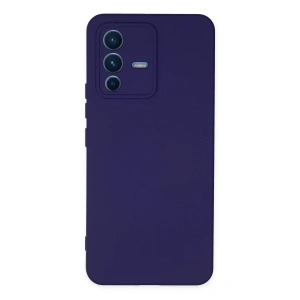 Vivo V23 5g Kılıf Nano İçi Kadife Silikon - Mor