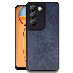 Vivo V30 Lite 4g Kılıf Aras Deri Kapak - Lacivert