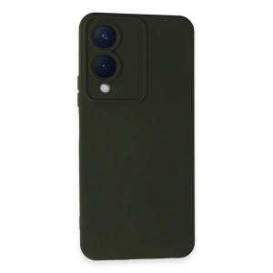 Vivo Y17s Kılıf Nano İçi Kadife Silikon - Koyu Yeşil
