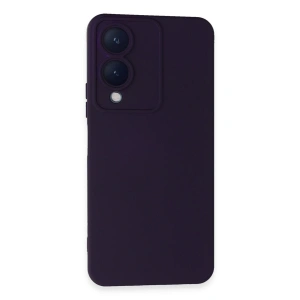 Vivo Y17s Kılıf Nano İçi Kadife Silikon - Mor