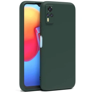 Vivo Y53s Kılıf Nano İçi Kadife Silikon - Koyu Yeşil
