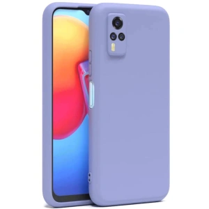 Vivo Y53s Kılıf Nano İçi Kadife Silikon - Lila