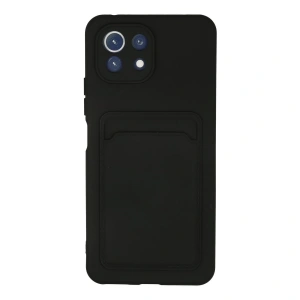 Xiaomi Mi 11 Lite Kılıf Kelvin Kartvizitli Silikon - Siyah