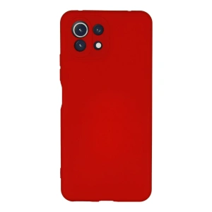 Xiaomi Mi 11 Lite Kılıf Nano İçi Kadife Silikon - Kırmızı