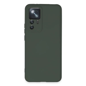 Xiaomi Mi 12t Pro Kılıf Nano İçi Kadife Silikon - Koyu Yeşil
