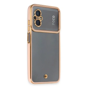 Xiaomi Poco M5 Kılıf Liva Lens Silikon - Rose