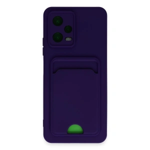 Xiaomi Poco X5 5g Kılıf Kelvin Kartvizitli Silikon - Derin Mor