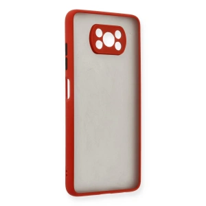 Xiaomi Pocophone X3 Kılıf Montreal Silikon Kapak - Kırmızı