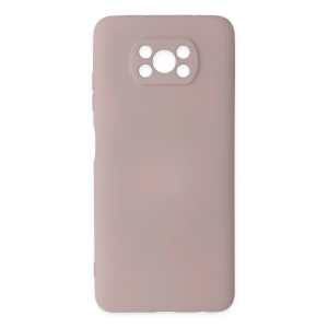 Xiaomi Pocophone X3 Kılıf Nano İçi Kadife Silikon - Pudra