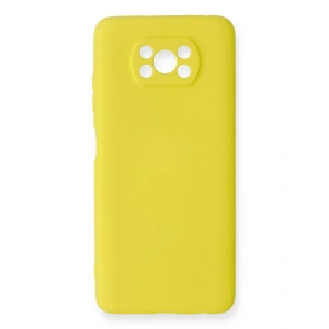 Xiaomi Pocophone X3 Kılıf Nano İçi Kadife Silikon - Sarı