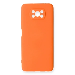 Xiaomi Pocophone X3 Kılıf Nano İçi Kadife Silikon - Turuncu
