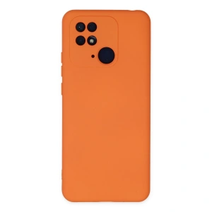 Xiaomi Redmi 10c Kılıf Nano İçi Kadife Silikon - Turuncu