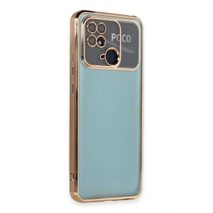 Xiaomi Redmi 10c Kılıf Razer Lensli Silikon - Gold