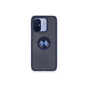 Xiaomi Redmi 12c Kılıf Montreal Yüzüklü Silikon Kapak - Lacivert