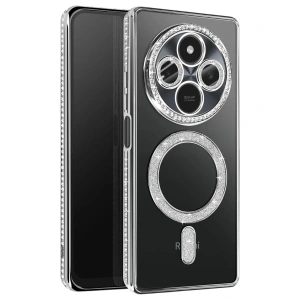 Xiaomi Redmi 14c Joke Simli Magneticsafe Kılıf - Gümüş