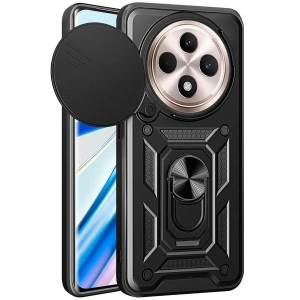 Xiaomi Redmi 14c Kılıf Pars Lens Yüzüklü Silikon - Siyah