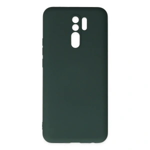 Xiaomi Redmi 9 Kılıf Nano İçi Kadife Silikon - Koyu Yeşil