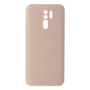 Xiaomi Redmi 9 Kılıf Nano İçi Kadife Silikon - Pudra