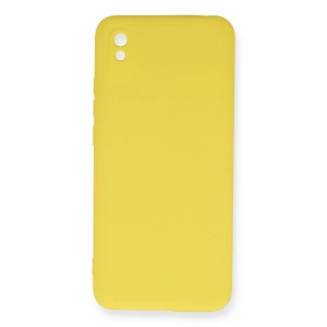 Xiaomi Redmi 9a Kılıf Nano İçi Kadife Silikon - Sarı