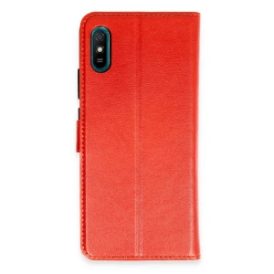 Xiaomi Redmi 9a Kılıf Trend S Plus Kapaklı Kılıf - Kırmızı