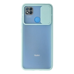 Xiaomi Redmi 9c Kılıf Palm Buzlu Kamera Sürgülü Silikon - Turkuaz