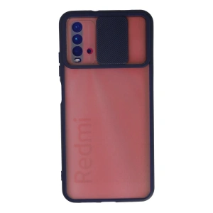 Xiaomi Redmi 9t Kılıf Palm Buzlu Kamera Sürgülü Silikon - Lacivert