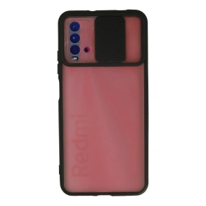 Xiaomi Redmi 9t Kılıf Palm Buzlu Kamera Sürgülü Silikon - Siyah