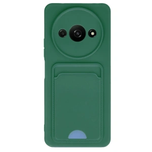 Xiaomi Redmi A3 4g Kılıf Kelvin Kartvizitli Silikon - Koyu Yeşil