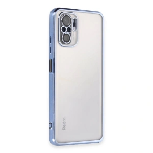 Xiaomi Redmi Note 10 Kılıf Razer Lensli Silikon - Açık Mavi