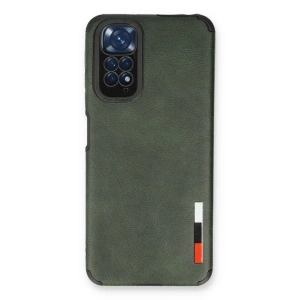 Xiaomi Redmi Note 11 Kılıf Loop Deri Silikon - Yeşil