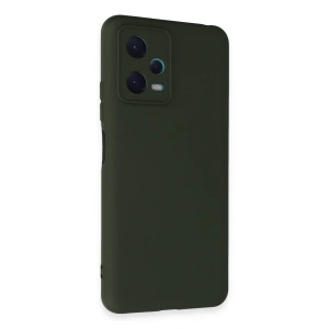 Xiaomi Redmi Note 12 5g Kılıf Nano İçi Kadife Silikon - Koyu Yeşil