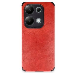 Xiaomi Redmi Note 13 4g Kılıf Loop Deri Silikon - Kırmızı