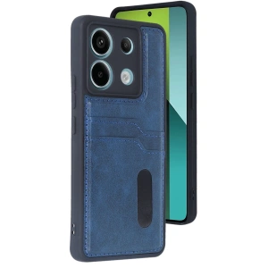 Xiaomi Redmi Note 13 Pro 5g Kılıf Sara Kartvizitli Deri Kılıf - Lacivert