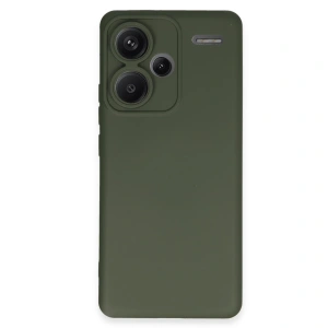 Xiaomi Redmi Note 13 Pro Plus Kılıf Nano İçi Kadife Silikon - Koyu Yeşil