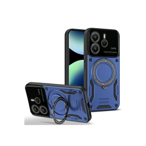 Xiaomi Redmi Note 14 4g Kılıf Joy Lens Standlı Kapak - Lacivert