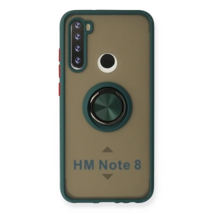 Xiaomi Redmi Note 8 Kılıf Montreal Yüzüklü Silikon Kapak - Yeşil
