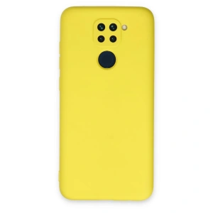 Xiaomi Redmi Note 9 Kılıf Nano İçi Kadife Silikon - Sarı