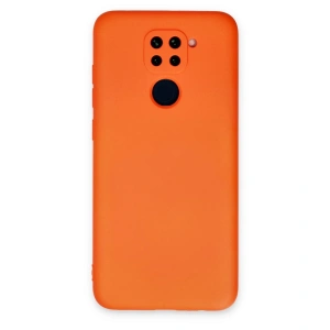 Xiaomi Redmi Note 9 Kılıf Nano İçi Kadife Silikon - Turuncu