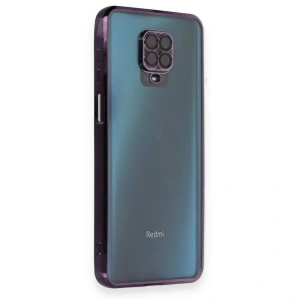 Xiaomi Redmi Note 9 Pro Kılıf Razer Lensli Silikon - Mor