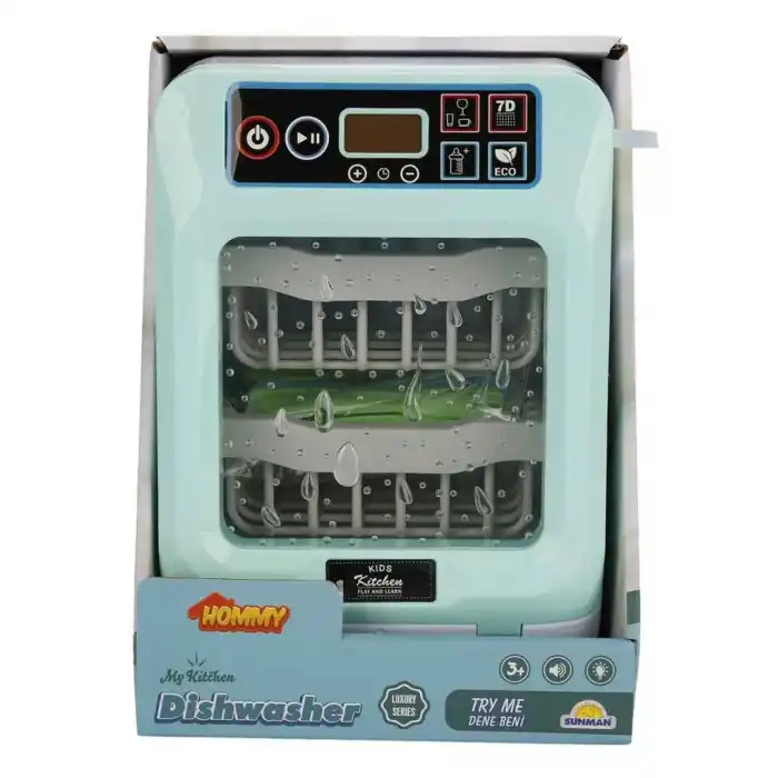 Sesli ve Işıklı Yeşil Bulaşık Makinesi