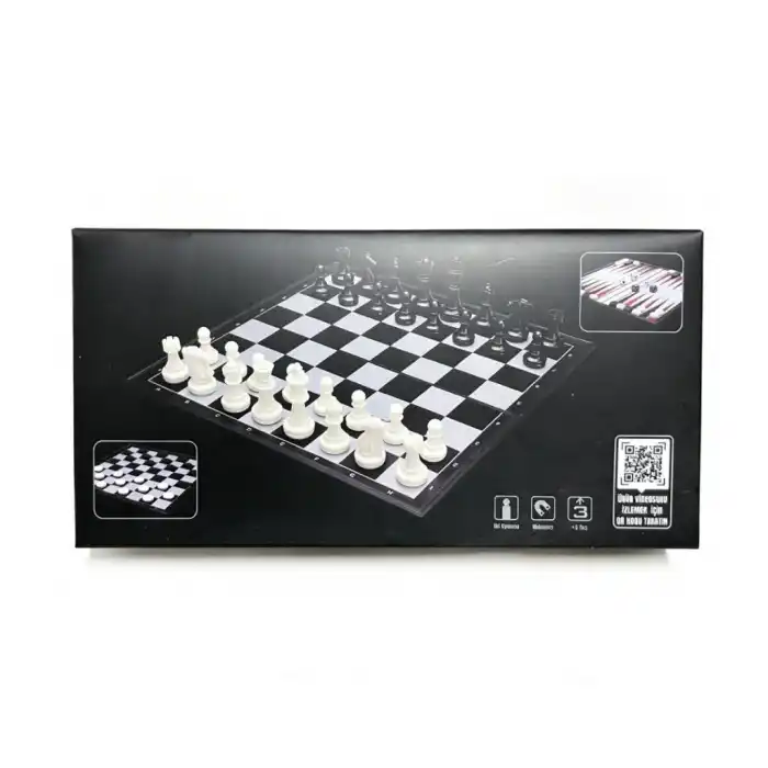VRD10665 KATLANABİLİR SATRANC TAVLA VE DAMA SETİ
