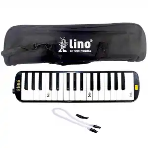 32 Tuşlu Bez Çantalı Melodika Siyah