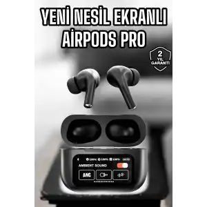 Kablosuz Bluetooth Kulaklık Ekranlı Uzun Şarj Süreli ANC Destekli