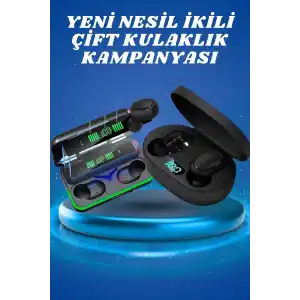 İkili Bluetooth Kulaklık Dijital Göstergeli Uzun Pil Ömrü Yüksek Ses Kaliteli