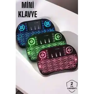 USB Bağlantılı Mini Q Klavye Işıklı Tüm Cihazlara Uyumlu